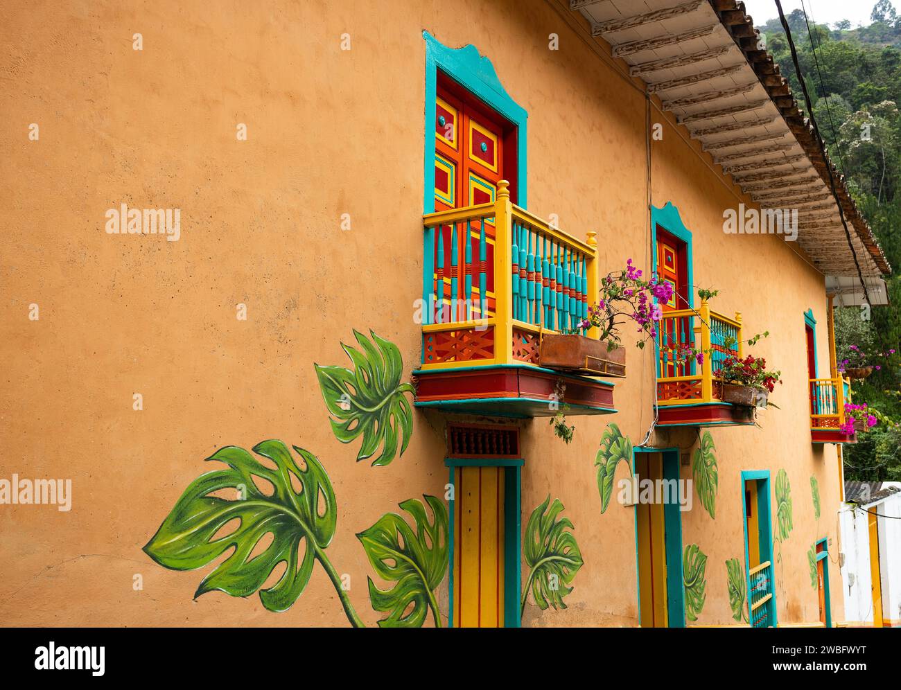 Salgar, Antioquia - Colombia. 26 dicembre 2023. Il comune si trova a sud-ovest del dipartimento, a una distanza di 97 chilometri da Th Foto Stock