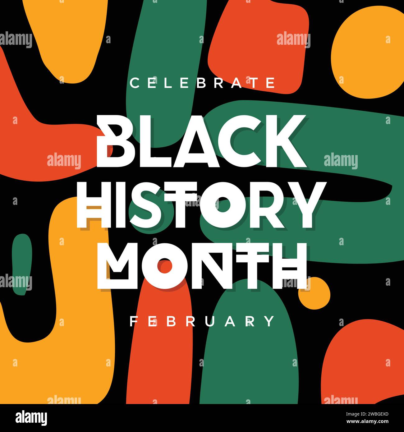 Black History Month Celebrate. Grafico del disegno di illustrazioni vettoriali Black History Month Illustrazione Vettoriale