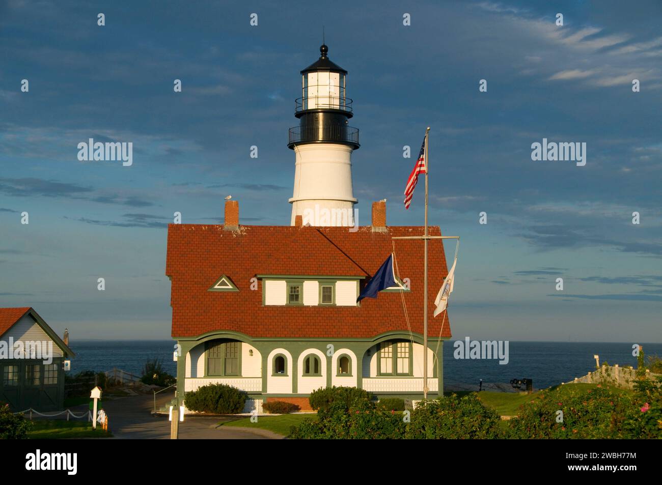 Portland Head Lighthouse, Fort Williams Park, Sud Portland, Maine Foto Stock