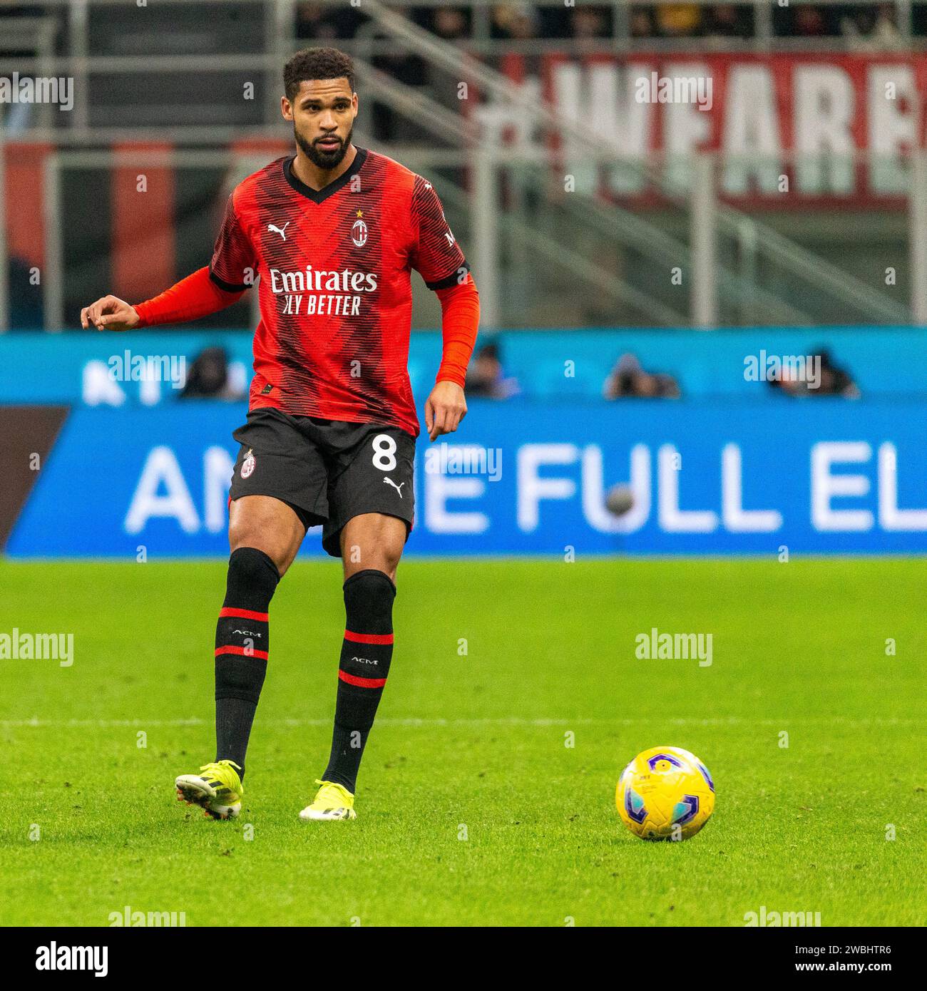 Milano, Italia - 10 gennaio 2024 - Milano-Atalanta coppa Italia - ruben loftus-Cheek a.c. milano credito: Kines Milano/Alamy Live News Foto Stock