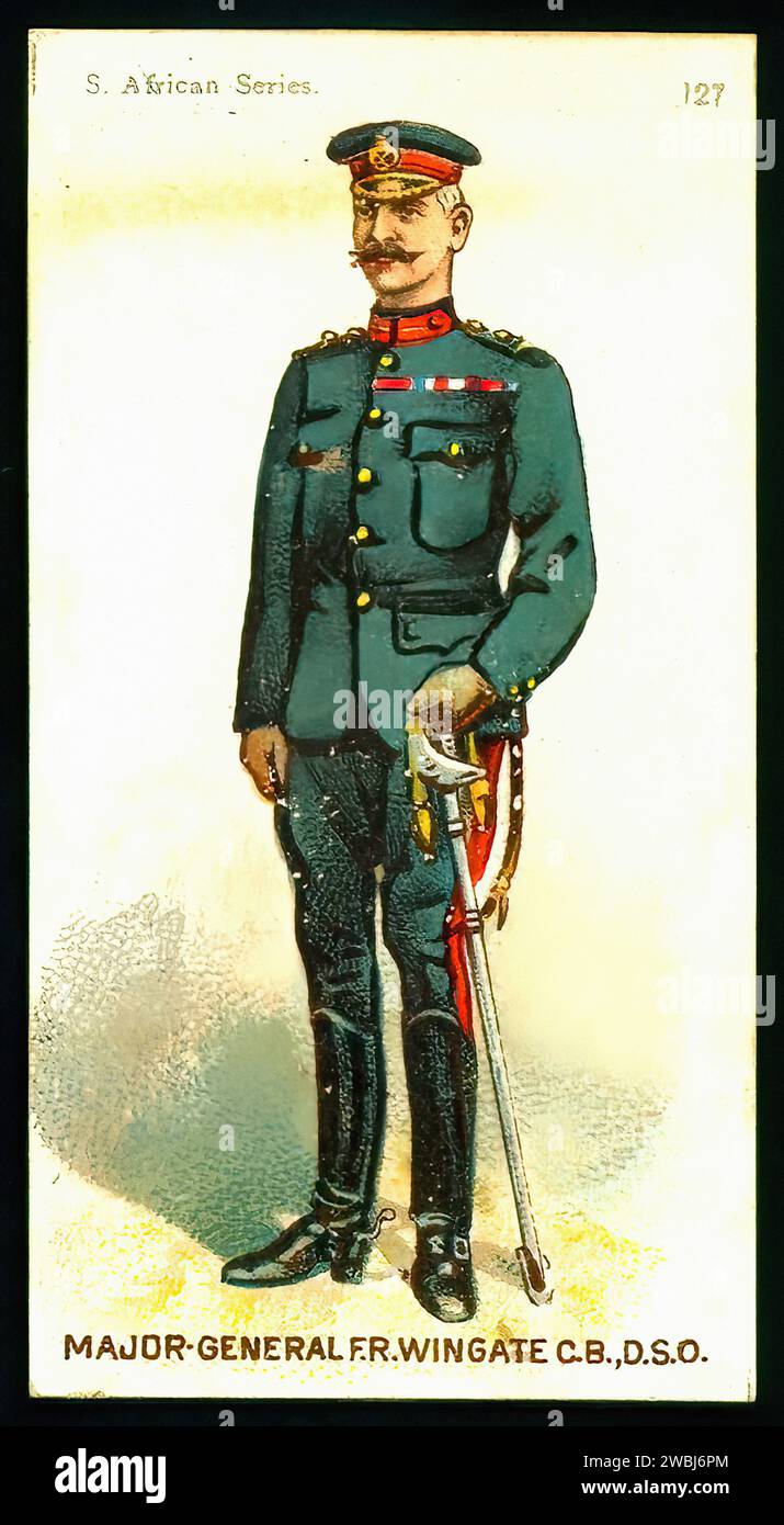 Maggiore generale Wingate - illustrazione della carta di sigaretta d'epoca Foto Stock