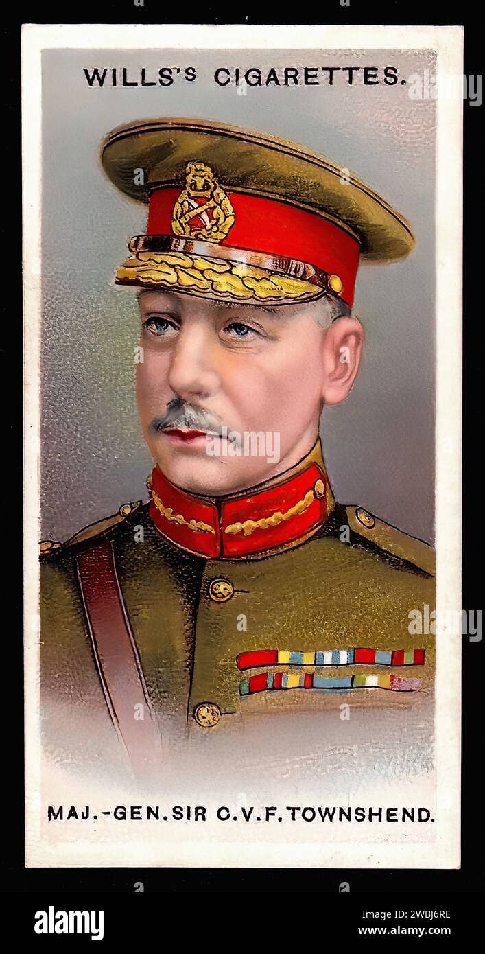 Maggiore generale Townshend - illustrazione della carta di sigaretta d'epoca Foto Stock