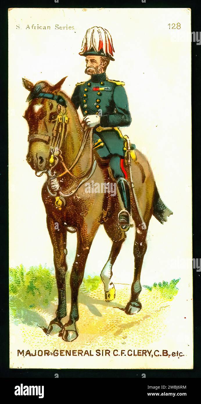 Maggiore generale Sir C.F.Clery - illustrazione della carta di sigaretta d'epoca Foto Stock