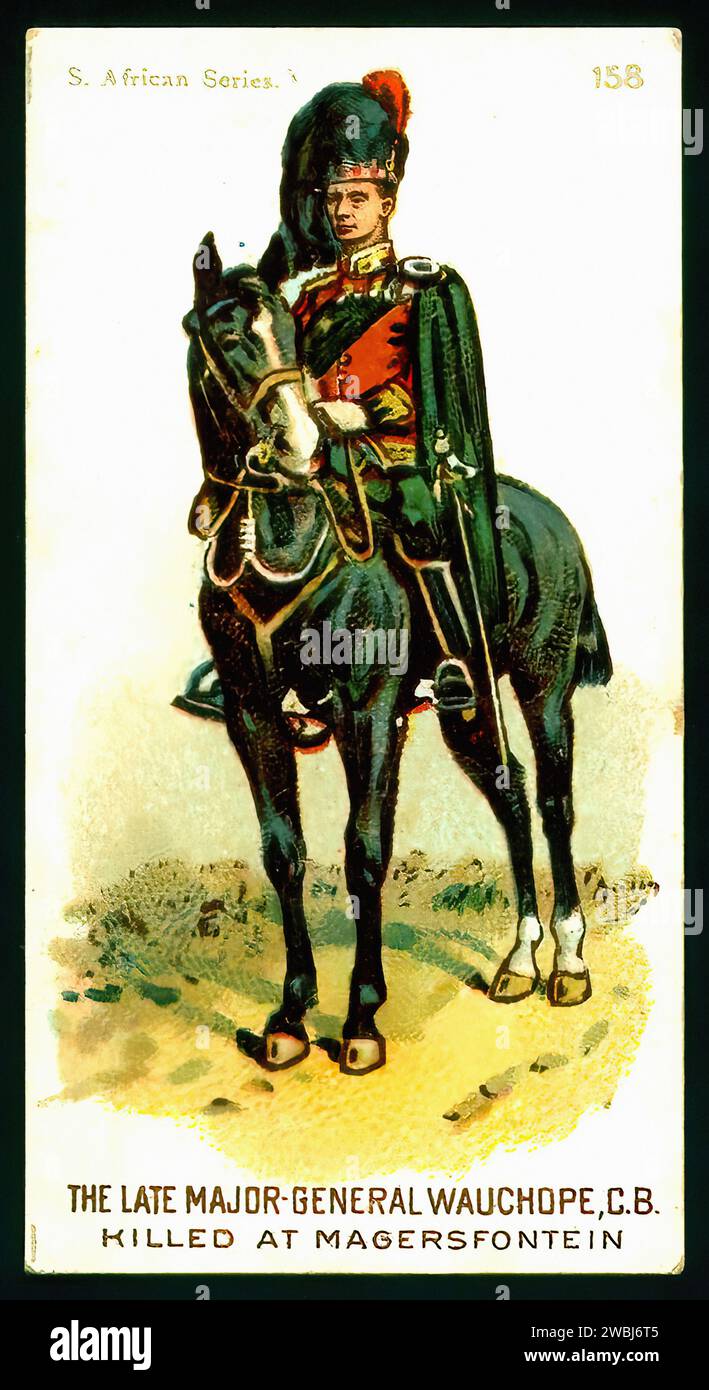 Maggiore generale Wauchope - illustrazione della carta di sigaretta d'epoca Foto Stock