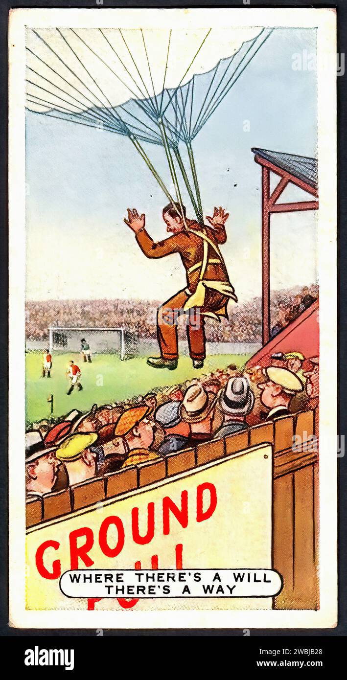 Dove c'è Una volontà - illustrazione della carta di sigaretta d'epoca Foto Stock