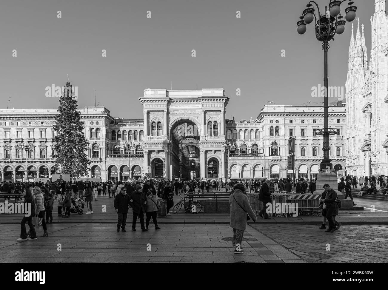 Piazza del Duomo nel centro storico di Milano (Milano), regione Lombardia, Italia, Europa Foto Stock