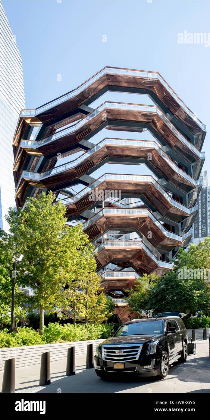La struttura delle navi a Hudson Yards, New York, USA Foto Stock