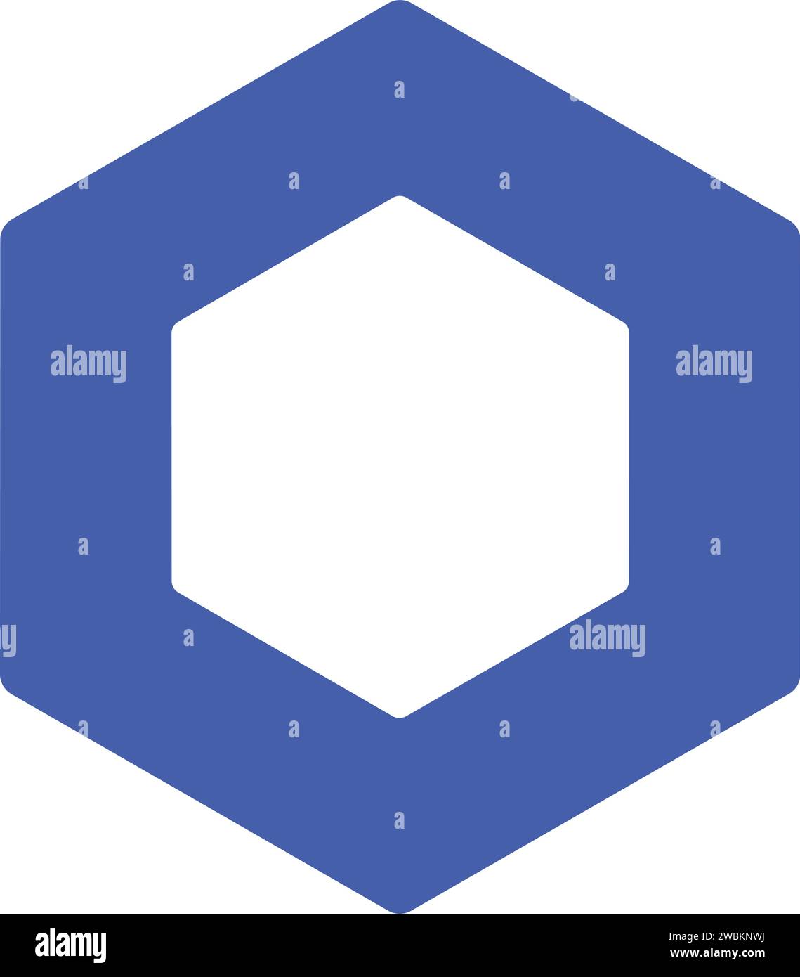 Icona vettore logo criptovaluta COLLEGAMENTO Chainlink. . Simboli monetari criptati. Illustrazione Vettoriale