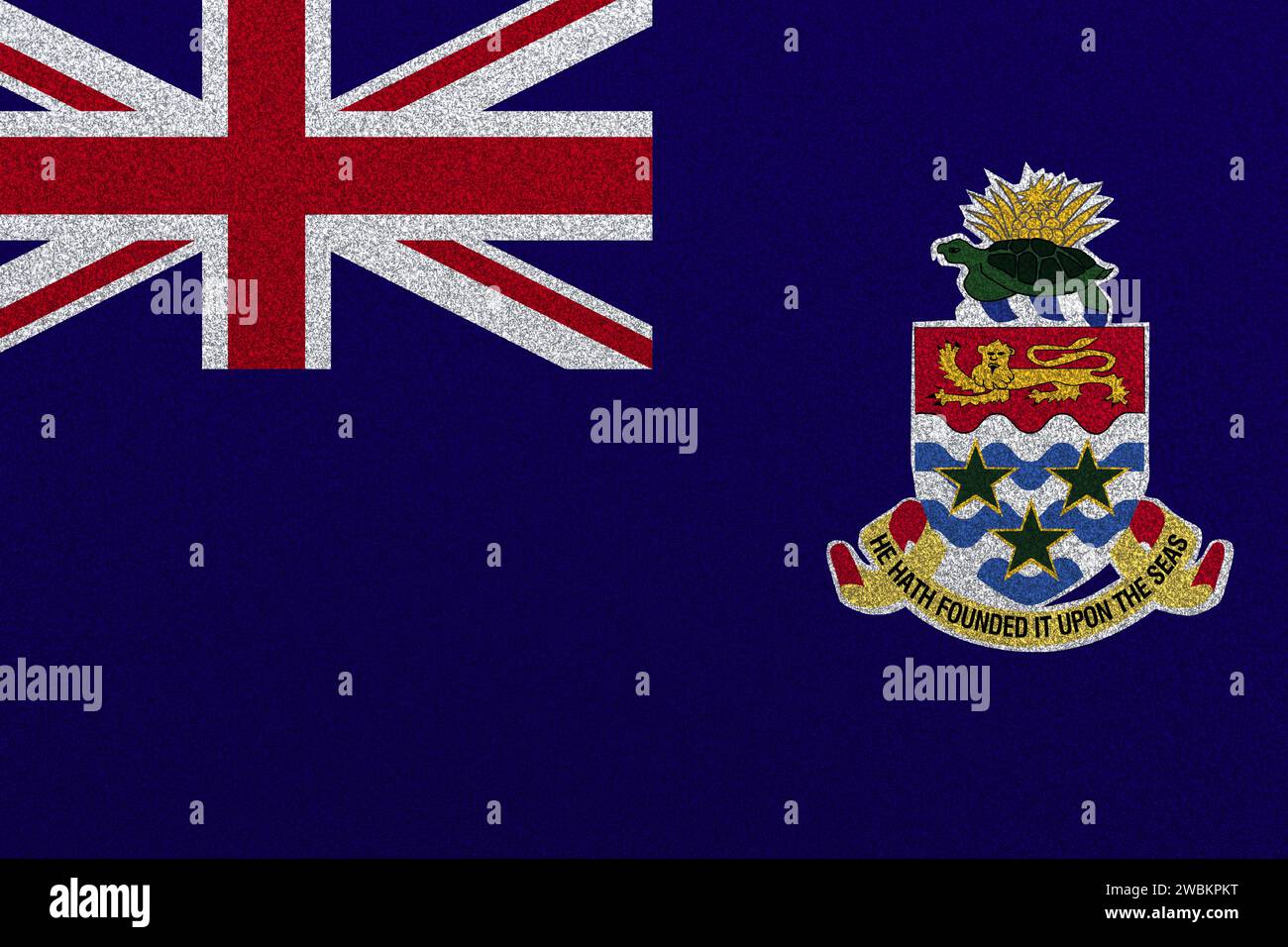 Bandiera Da Tavolo Isole Cayman 15x10cm - Con Asta E Base, Poliestere - Foto 4