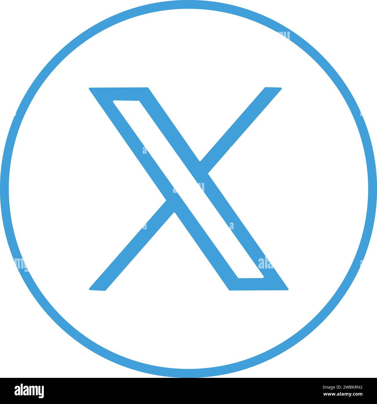 Twitter nuovo logo x . Icone di Twitter. Logo Twitter X . Illustrazione vettore simbolo app social media Illustrazione Vettoriale