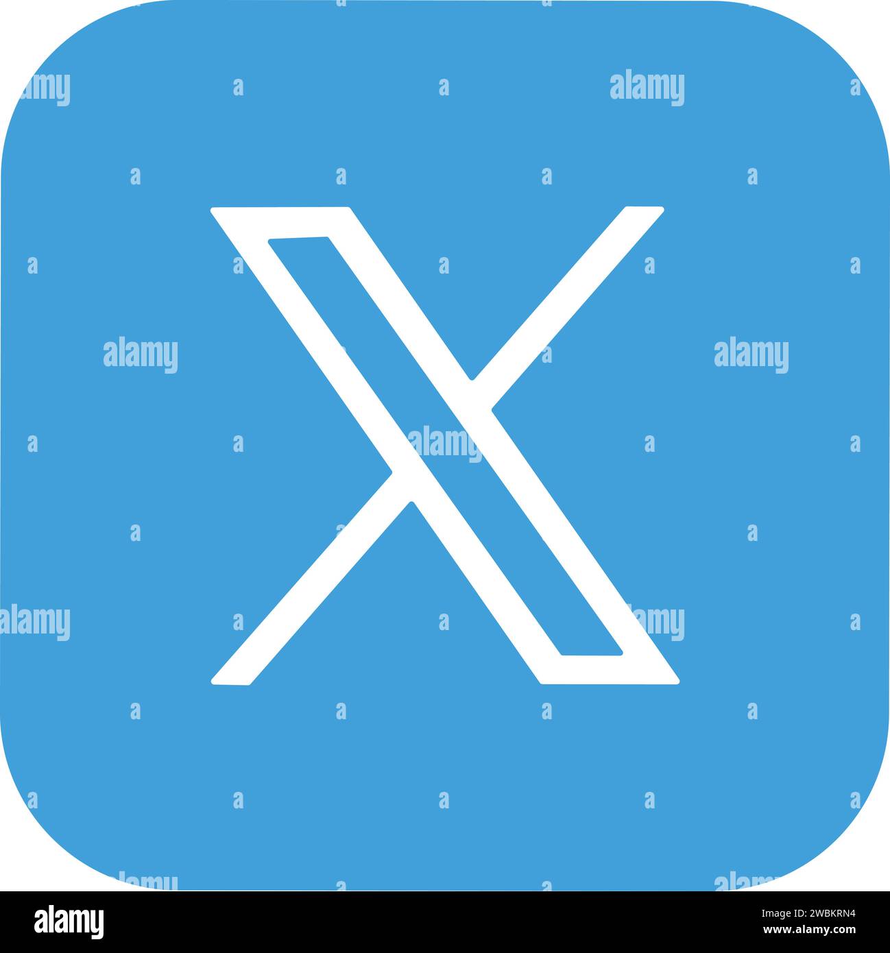 Twitter nuovo logo x . Icone di Twitter. Logo Twitter X . Illustrazione vettore simbolo app social media Illustrazione Vettoriale