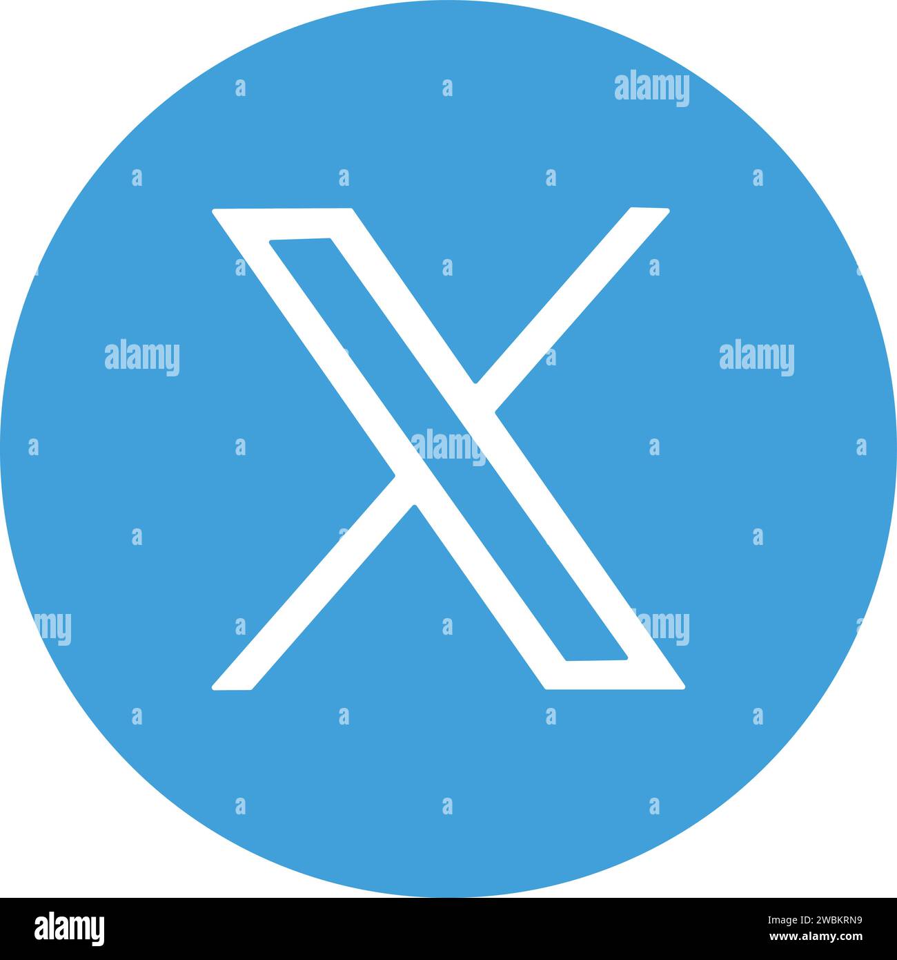 Twitter nuovo logo x . Icone di Twitter. Logo Twitter X . Illustrazione vettore simbolo app social media Illustrazione Vettoriale