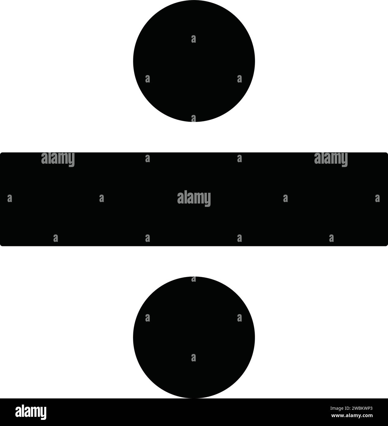 Icona simbolo matematico. Illustrazione vettore simbolo di divisione matematico. Illustrazione Vettoriale