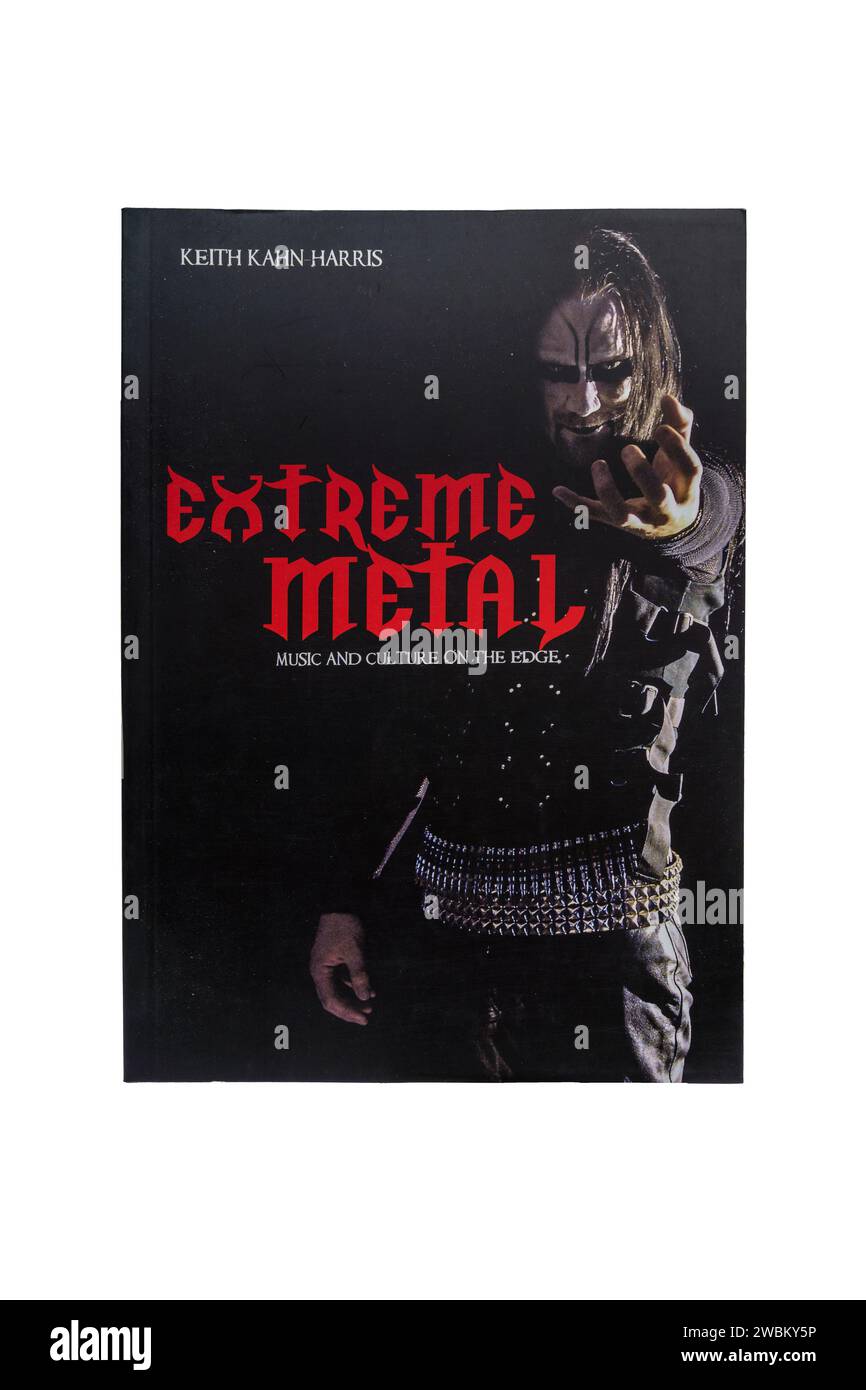 Keith Kahn-Harris - Extreme Metal. Copertina del libro, isolata su sfondo bianco con tracciato di ritaglio. Lahti, Finlandia. 17 dicembre 2023. Foto Stock