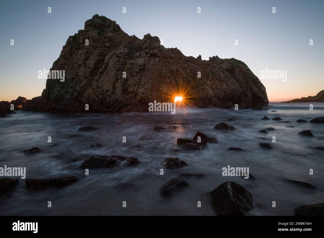 Pacific Portal, Phieffer State Beach, Monterey County, California Foto Stock