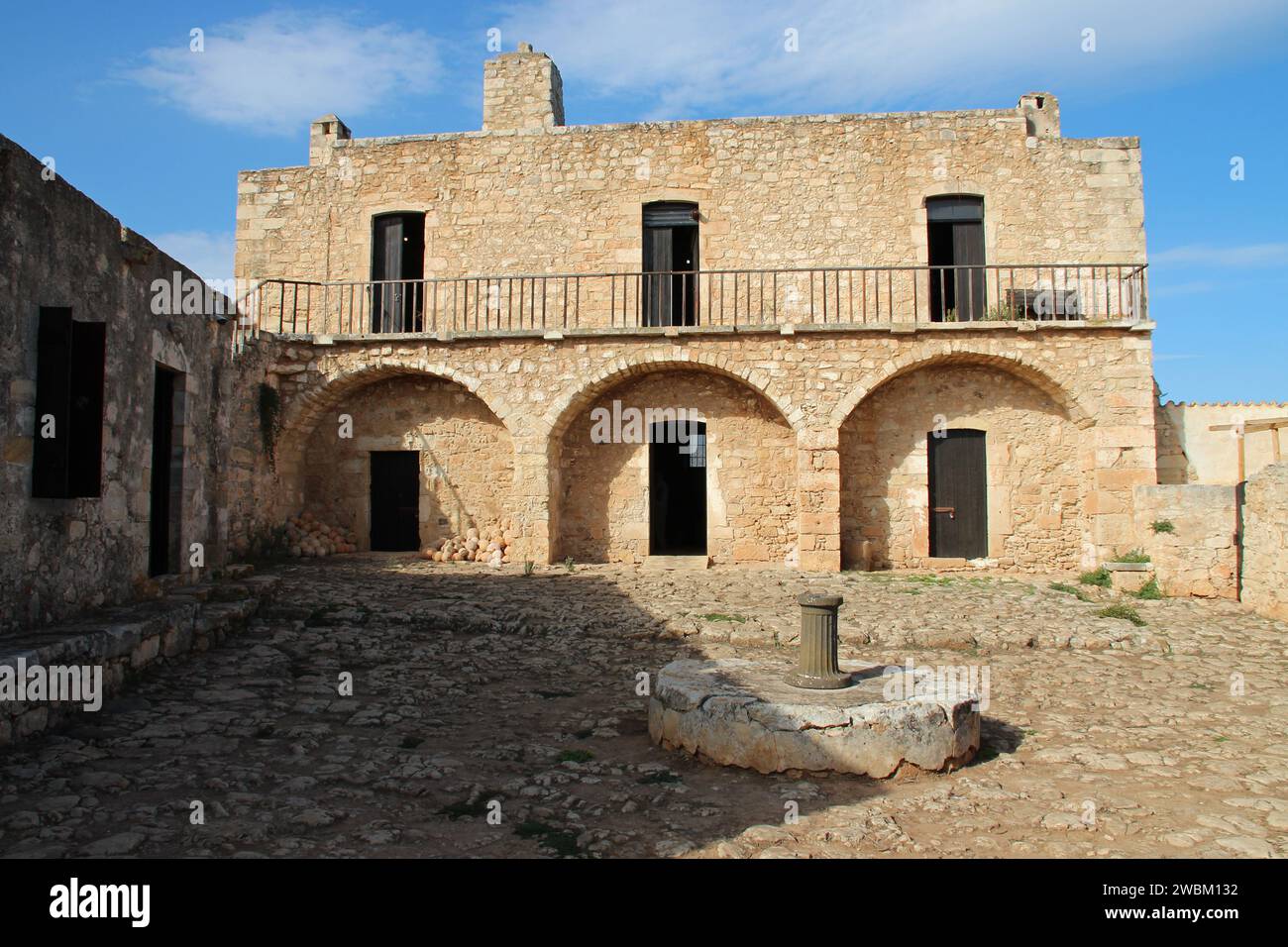 monastero ortodosso (san giovanni il teologo) ad aptera a creta in grecia Foto Stock