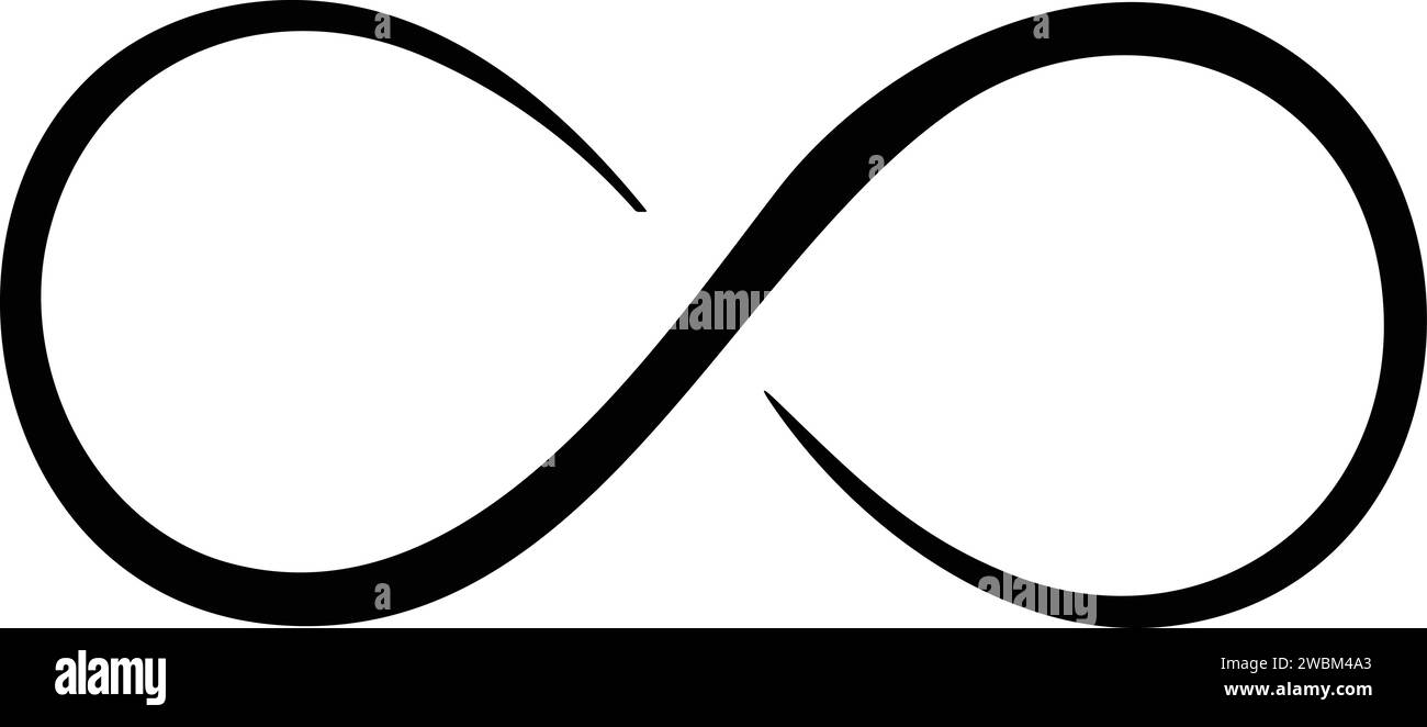 Icona infinito. Infinità, eternità, infinita, infinita, simboli loop. Icona infinity illimitata vettore di stock in stile piatto Illustrazione Vettoriale