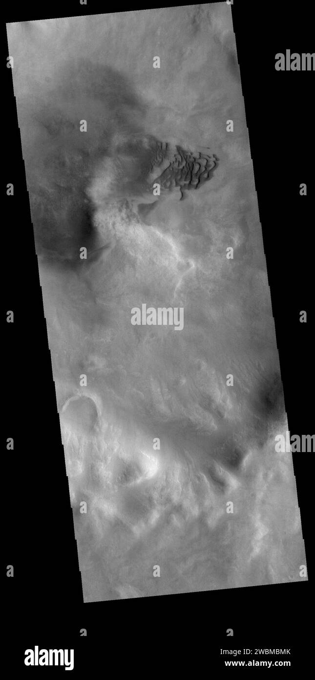 Le piccole dune di questa immagine del VIS si trovano in un cratere senza nome nel sud di Noachis Terra. Numero orbitale 82059 latitudine -56,2948 longitudine 353,028 Instrument VIS catturato 2020-06-14 01 00 Foto Stock