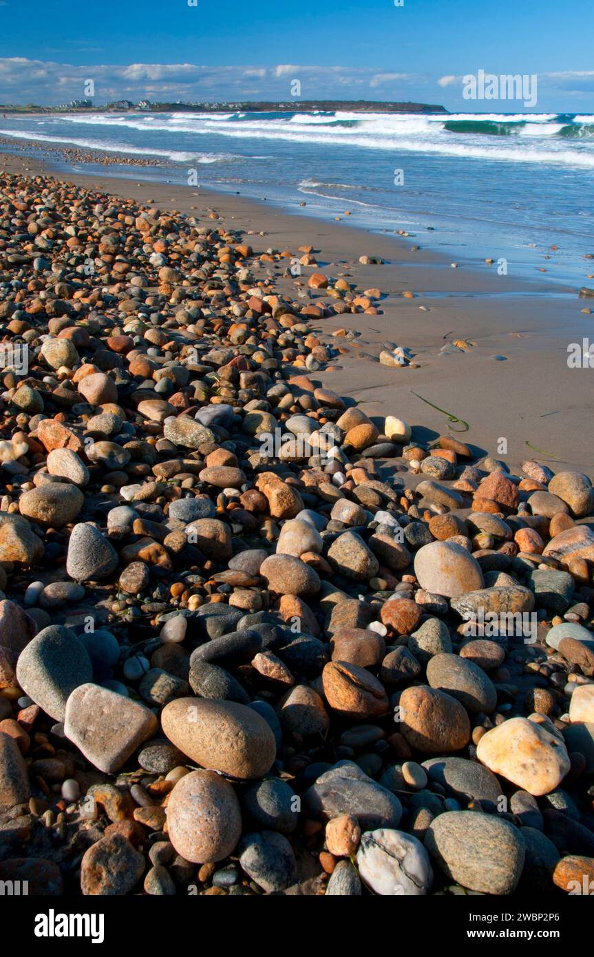 Spiaggia a mezzaluna, New Shoreham, Block Island, Rhode Island Foto Stock