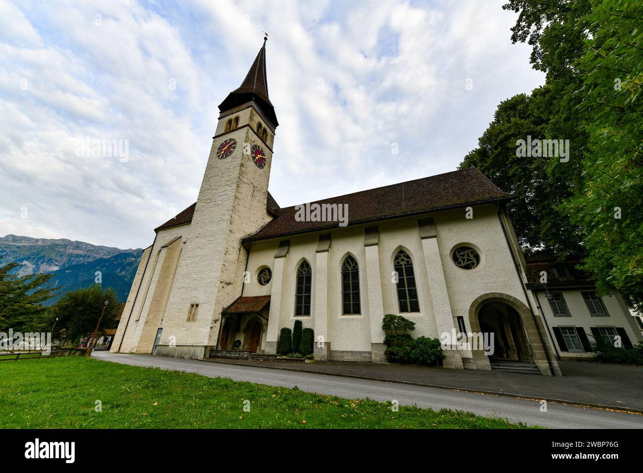 Chiesa del Castello di Interlaken (Schlosskirche) - Interlaken, Svizzera Foto Stock