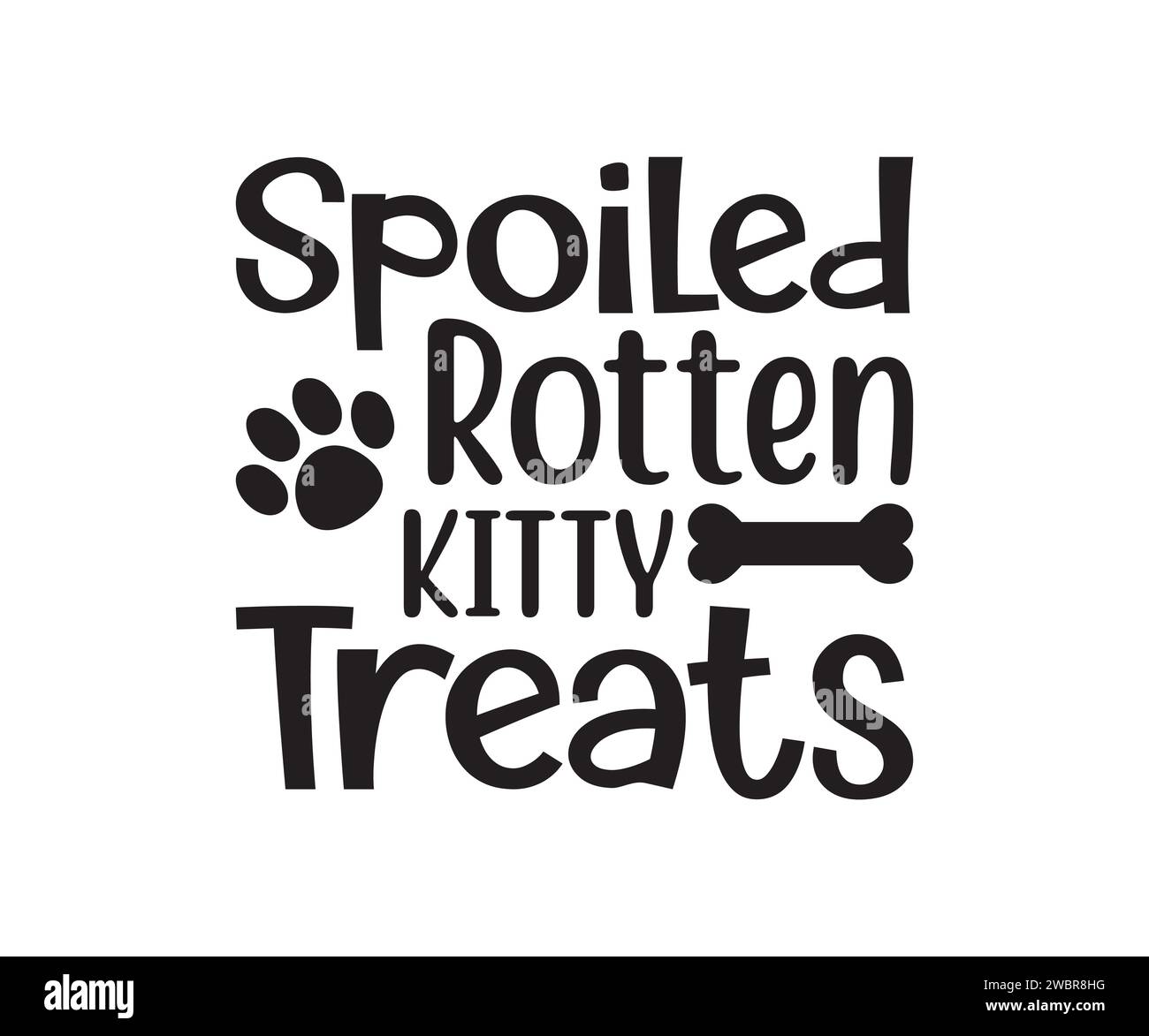 Design del vasetto Cat Treat, Funny Cat, Cat Vector, Cat Lady, Cat Treat Jar, amante dei gatti, dolcetti per gatti Illustrazione Vettoriale