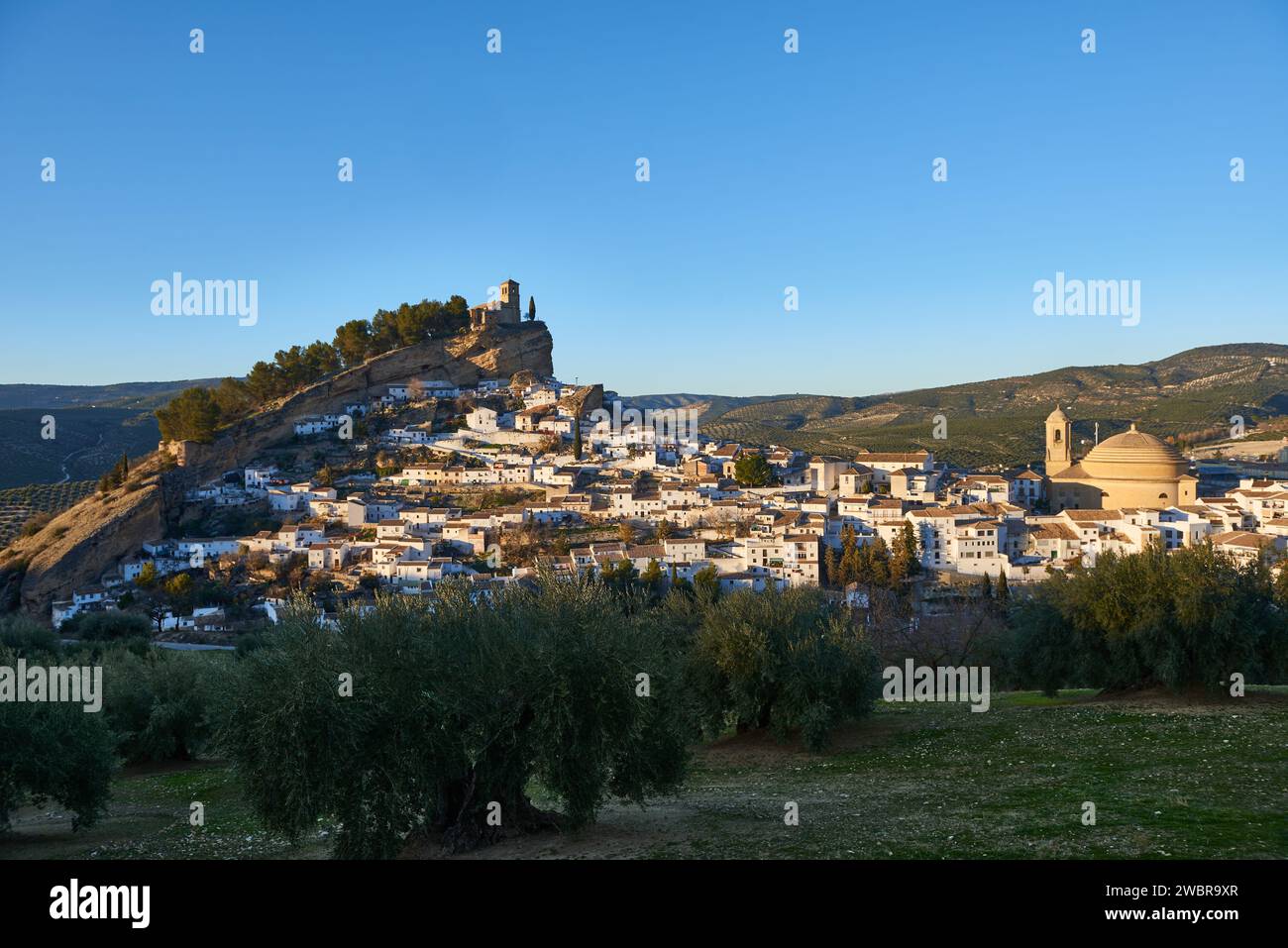 Castello moresco, Montefrio, Washington Irving percorso, provincia di Granada, Andalusia, Spagna, Europa. Foto Stock