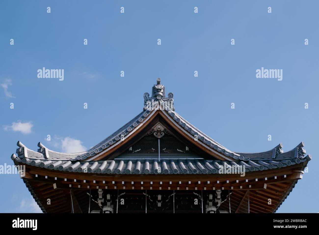 Dettaglio di un tempio a Kyoto, Giappone Foto Stock