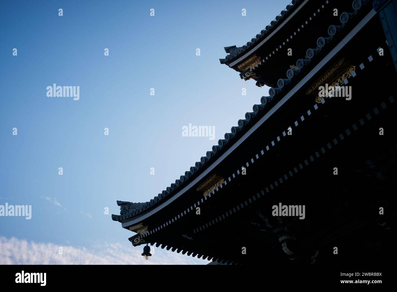 Dettaglio di un tempio a Kyoto, Giappone Foto Stock