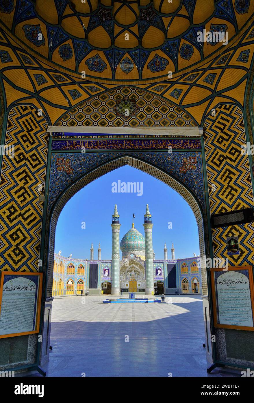 Il santuario di Hilal ibn Ali (alias Imam Zadeh Mohammad al Awsat/Mohammed Helal Shrine), Kashan, Iran Foto Stock