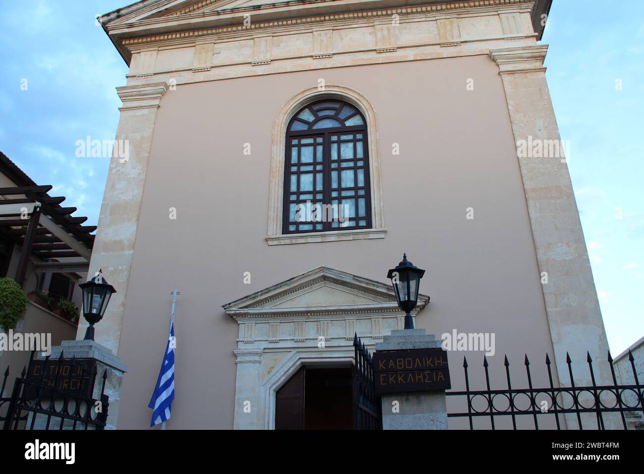 chiesa cattolica (sant'antonio da padova) a rethymno a creta in grecia Foto Stock