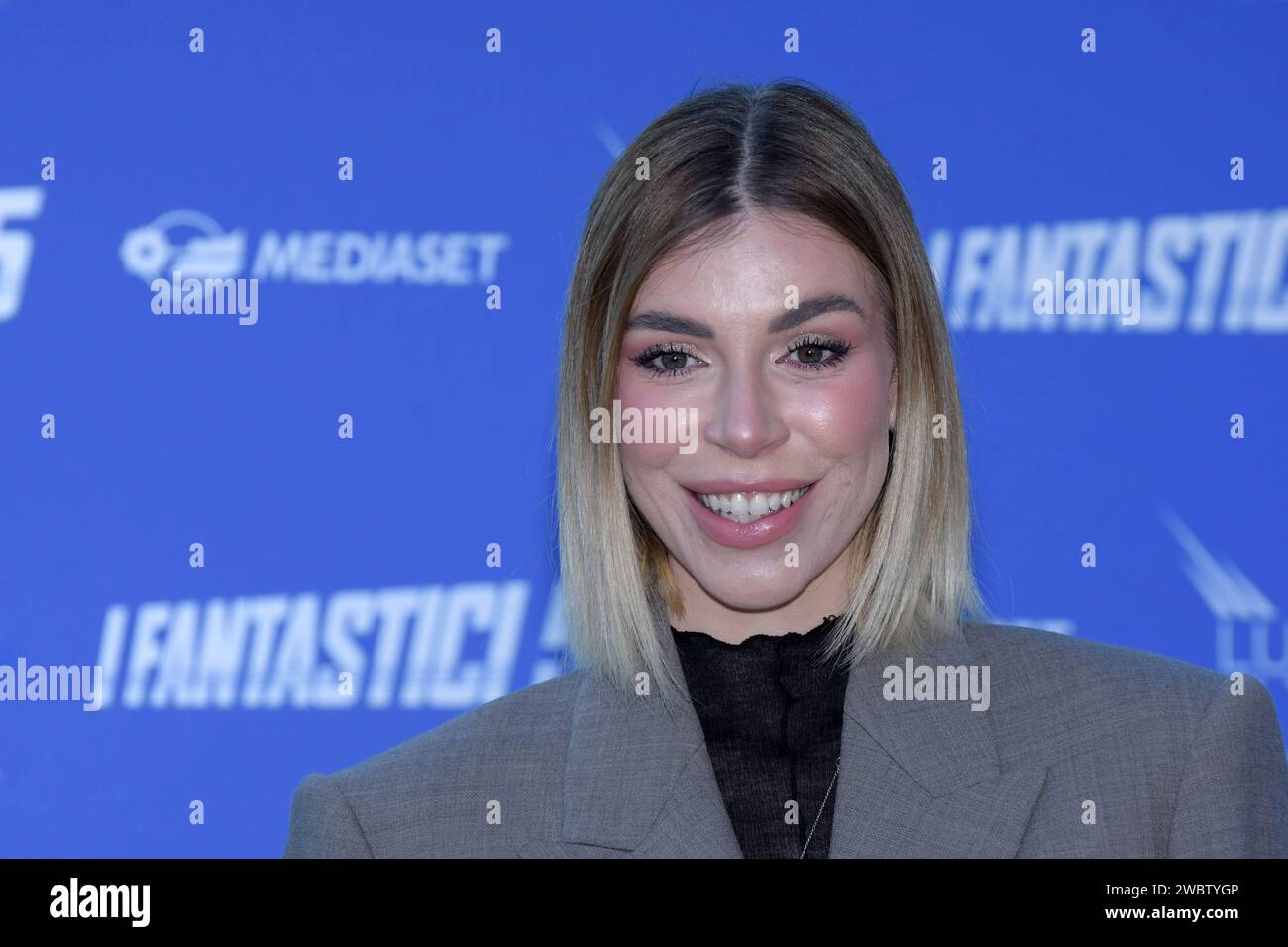 Roma, Italia. 12 gennaio 2024. Casa del Cinema, Roma, Italia, 12 gennaio 2024, Monica Celeste durante i fantastici 5 - News Credit: Live Media Publishing Group/Alamy Live News Foto Stock