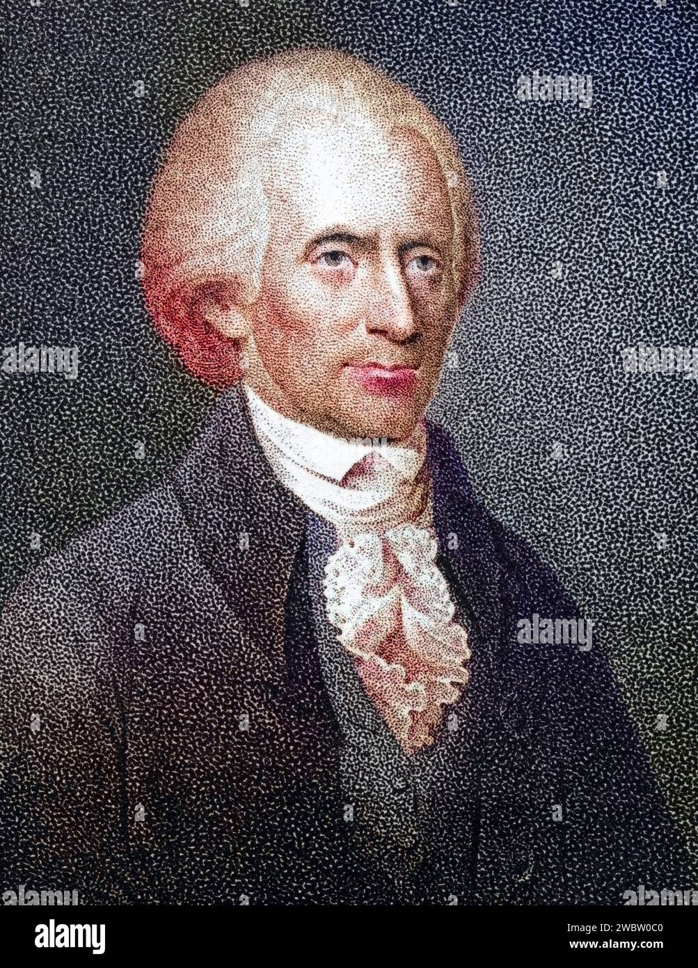 Richard Henry Lee, 1732 bis 1794, Amerikanischer Staatsmann und Gründervater Unterzeichner der Unabhängigkeitserklärung Stich von P Maverick und JB Longacre aus dem neunzehnten Jahrhundert nach einer Zeichnung von Longacre aus einer Miniatur, Historisch, digital restaurierte Reproduktion von einer Vorlage aus dem 19. Jahrhundert, data record non indicata Foto Stock