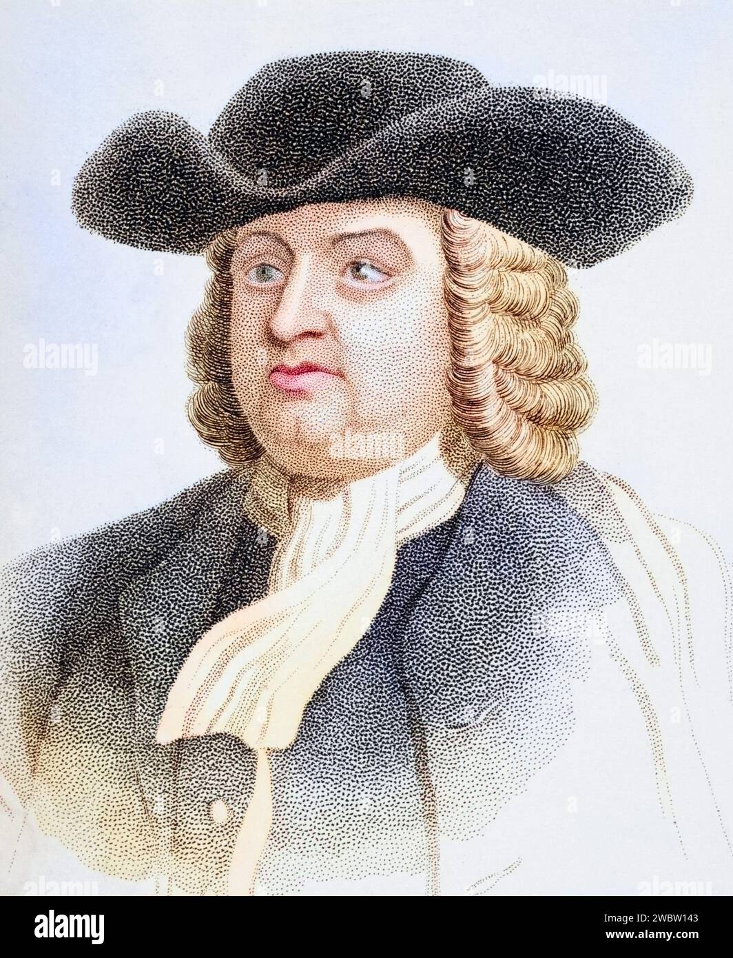 William Penn, 1644-1718, Englischer Quäkerführer, Illustration aus Old England's Worthies, erschienen um 1880, Historisch, digital restaurierte Reproduktion von einer Vorlage aus dem 19. Jahrhundert, data record non indicata Foto Stock