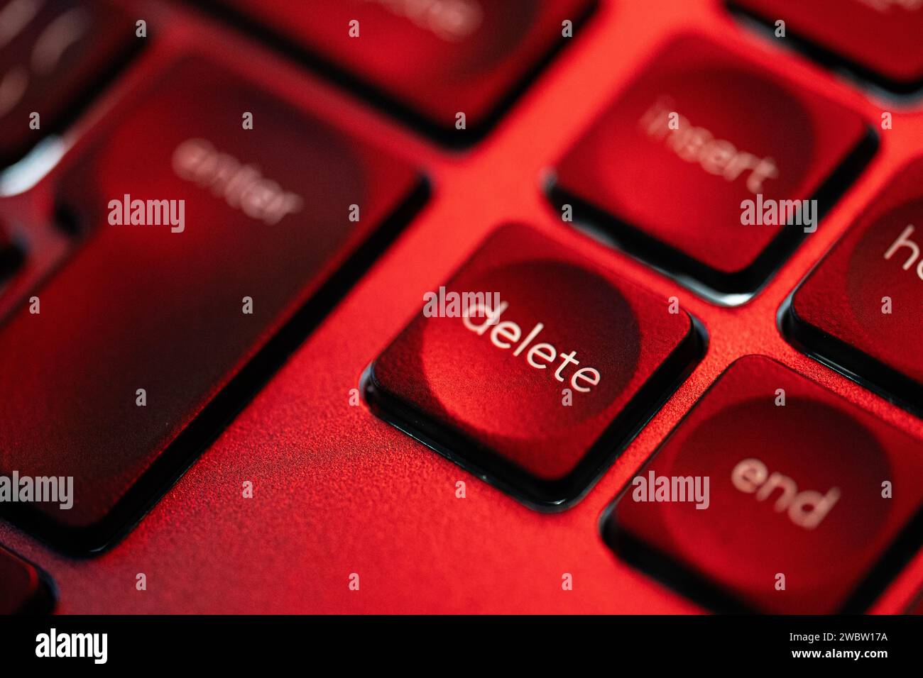 Tastiera retroilluminata esterna Logitech per PC o Mac, 12 gennaio 2024. (Foto CTK/Richard Mundl) Foto Stock