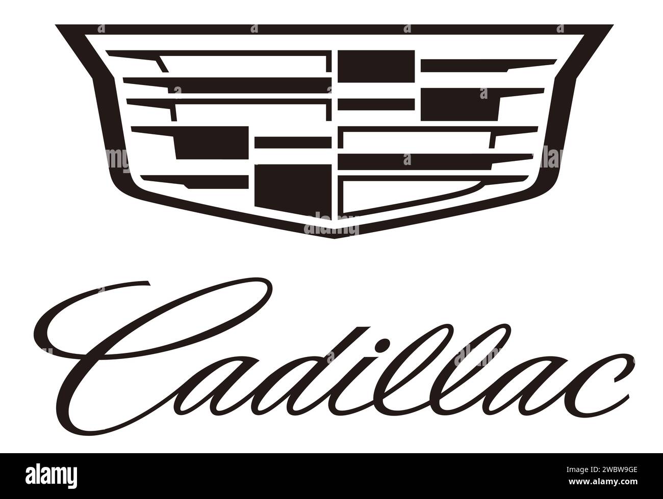 Illustrazione vettoriale del logo dell'auto Cadillac Illustrazione Vettoriale