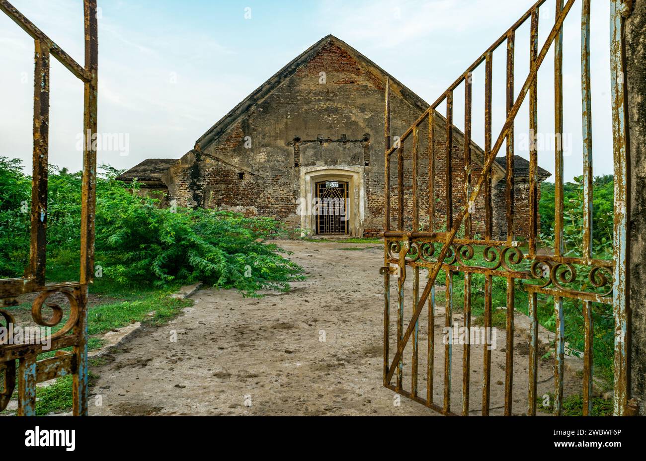 08 24 2015 Vintage Old Bandar Fort #dutch Bandarkota, Kojilipeta, Kara Agraharam, Andhra Pradesh India Asia. Foto Stock