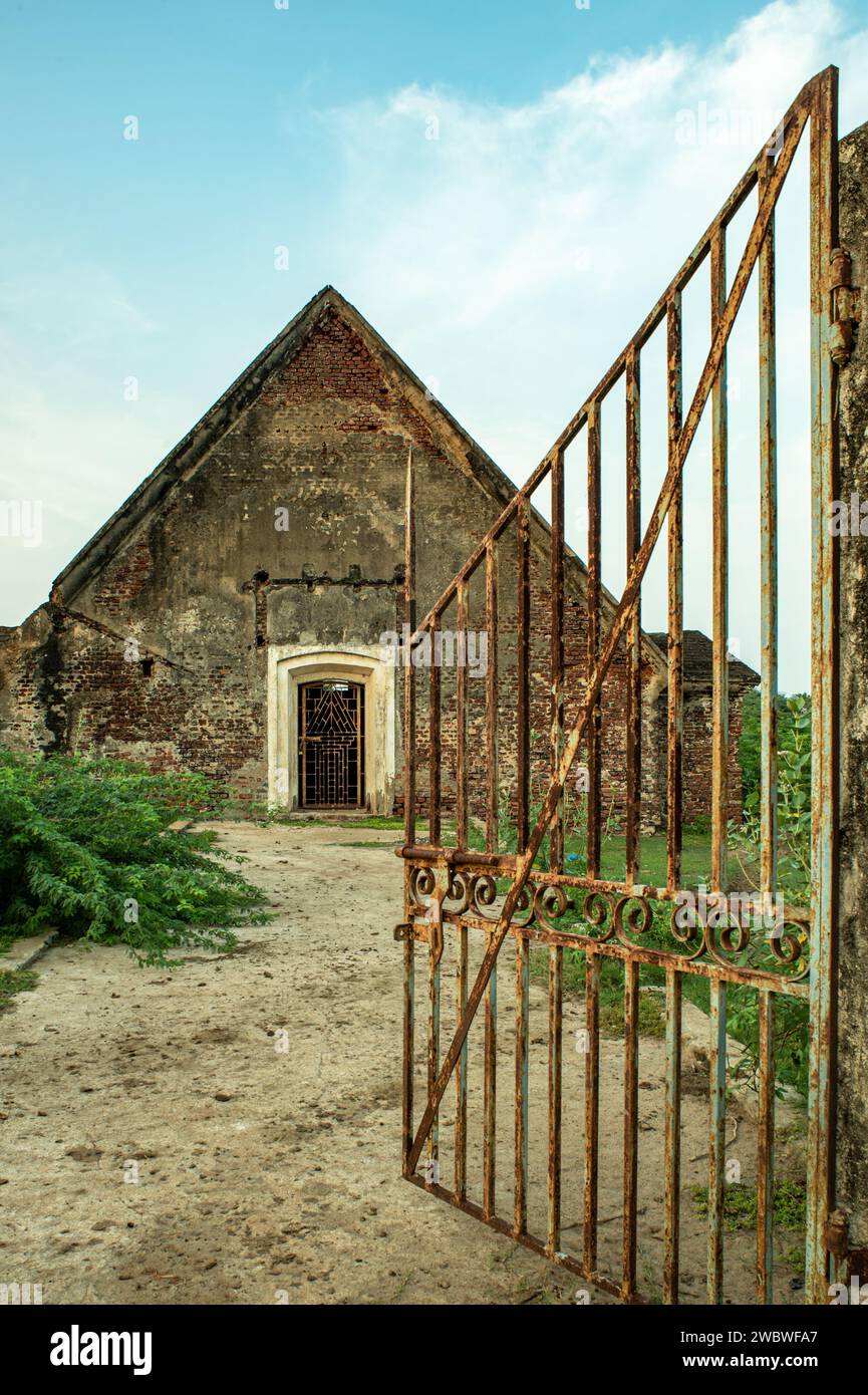 08 24 2015 Vintage Old Bandar Fort #dutch Bandarkota, Kojilipeta, Kara Agraharam, Andhra Pradesh India Asia. Foto Stock