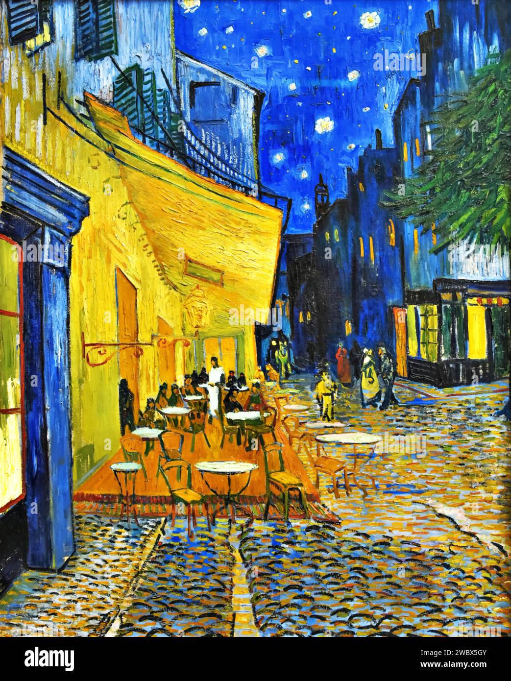Cafe Terrace, Place du Forum, Arles, 1888 (Pittura) dell'artista Gogh, Vincent van (1853-90) Dutch. Illustrazione Vettoriale