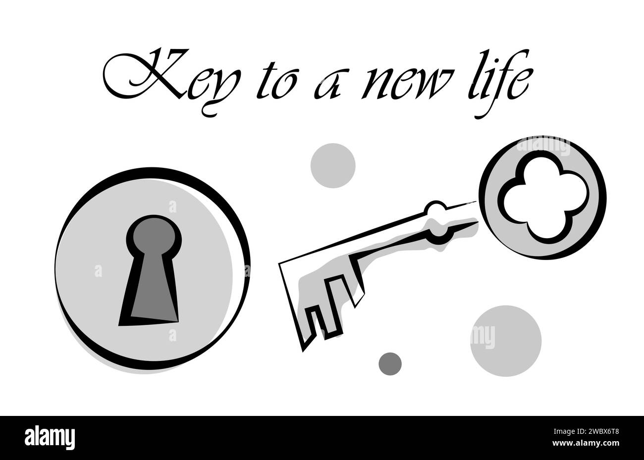 Le chiavi di una nuova vita Illustrazione Vettoriale