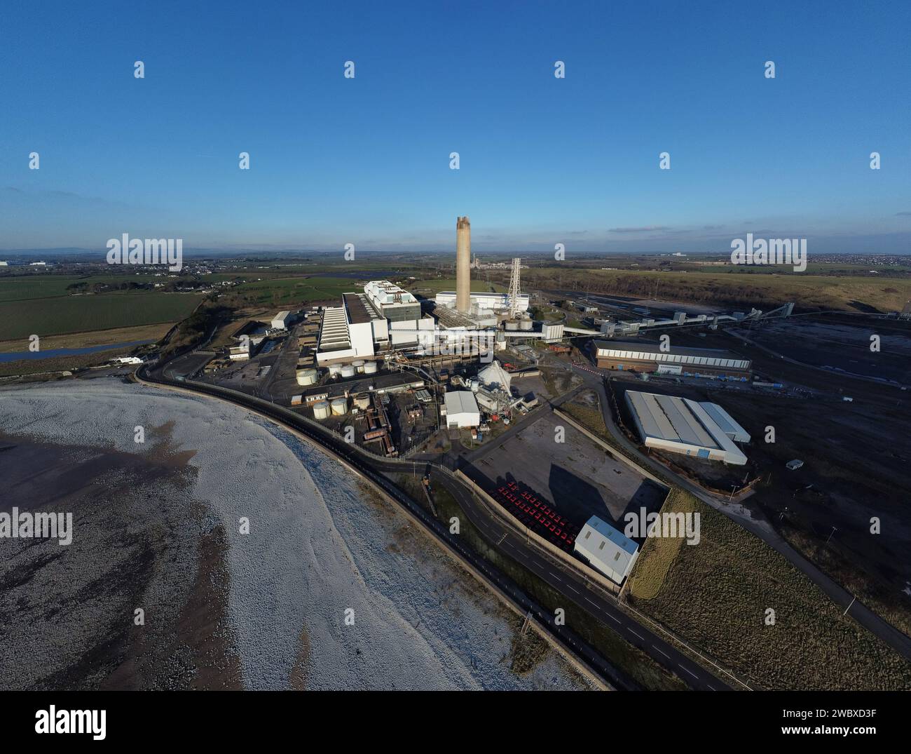 Aberthaw Power Station Aerial 360, Gileston, vale of Glamorgan: Phillip Roberts Foto Stock