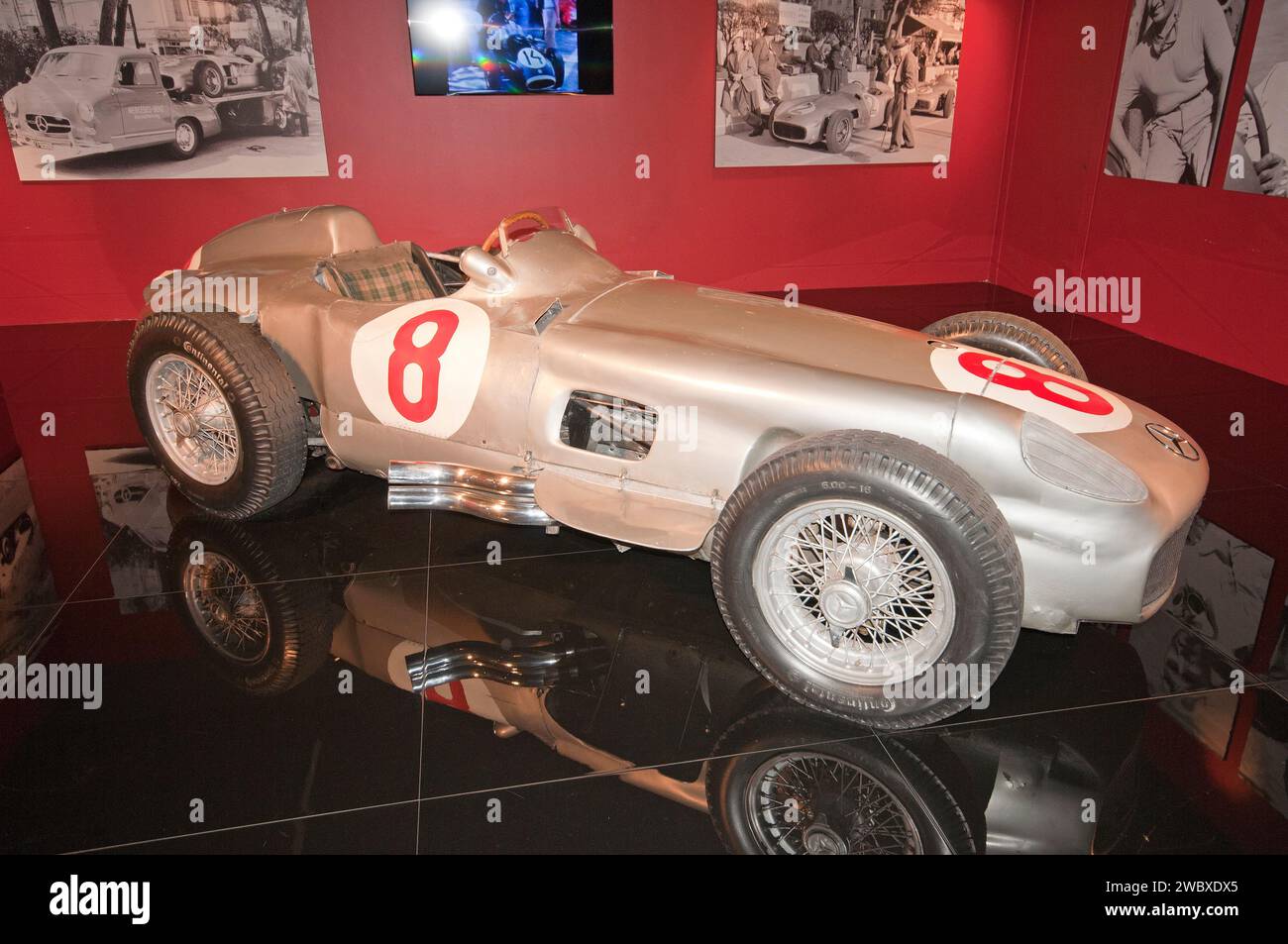 Auto da corsa Mercedes Benz W 196 (Germania 1954), Museo Nazionale dell'Automobile (MAUTO), Museo Nazionale dell'automobile (dal 1933), Torino, Piemonte, Italia Foto Stock