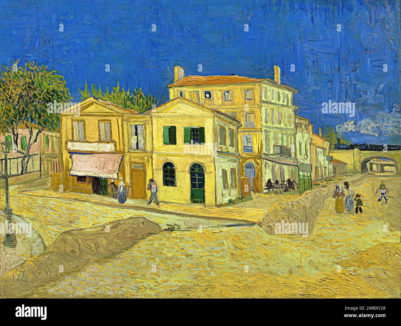 The Yellow House 1888 (Pittura) dell'artista Gogh, Vincent van (1853-90) Dutch. Illustrazione Vettoriale