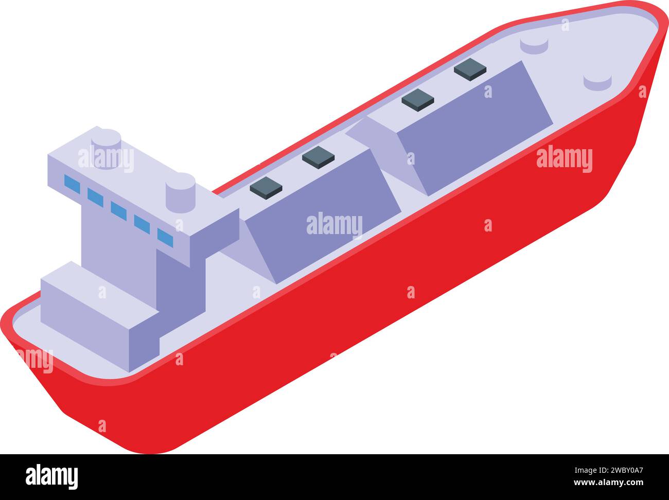 Icona energia nave gassosa vettore isometrico. Trasporto merci. Nave da carico portuale Illustrazione Vettoriale