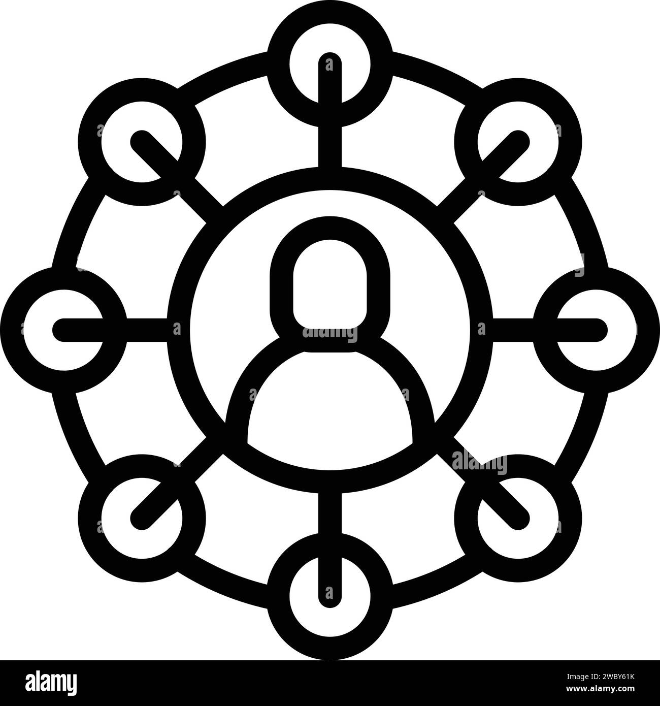 Ecosistema finanziario icona esg delinea vettore. Società ecologia affari. Finanza dei soldi Illustrazione Vettoriale
