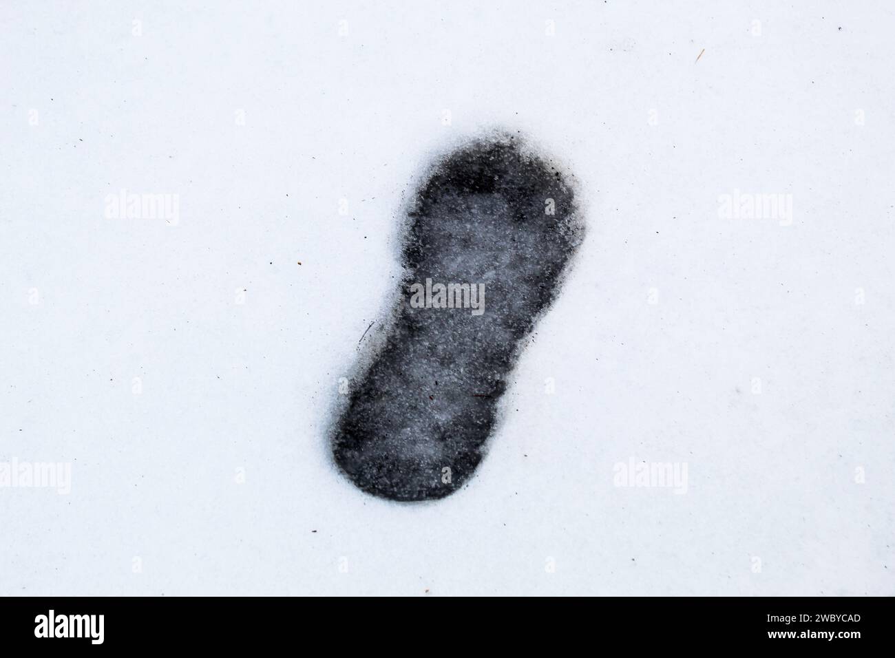 Impronta di neve Foto Stock