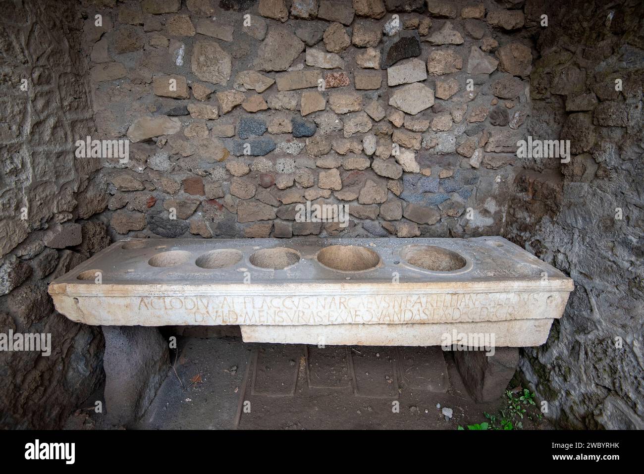 "Mensa Ponderaria" a Pompei - Italia Foto Stock