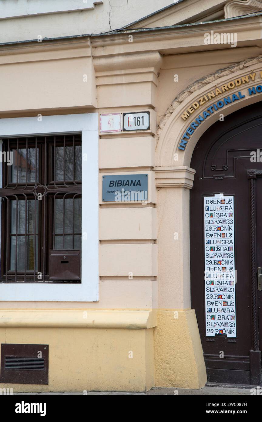 Bratislava, Slovacchia - 4 gennaio 2024: BIBIANA, International House of Art for Children (Medzinarodny dom umenia pre deti). Bratislava. Slovacchia. Foto Stock