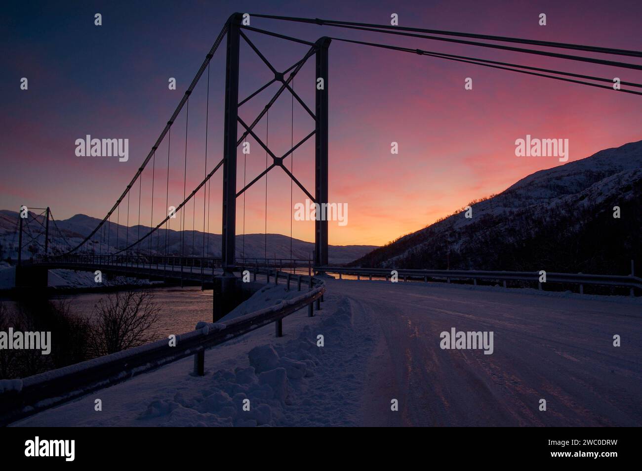 Ponte in sunset Foto Stock