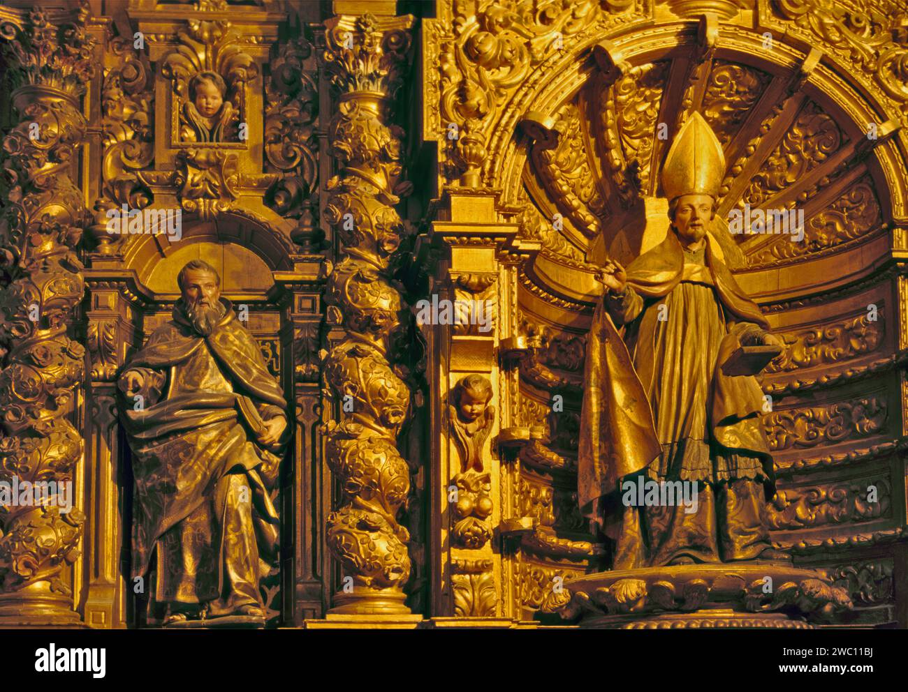 Altare di San Leandro, Cattedrale di Siviglia, Andalusia, Spagna Foto Stock