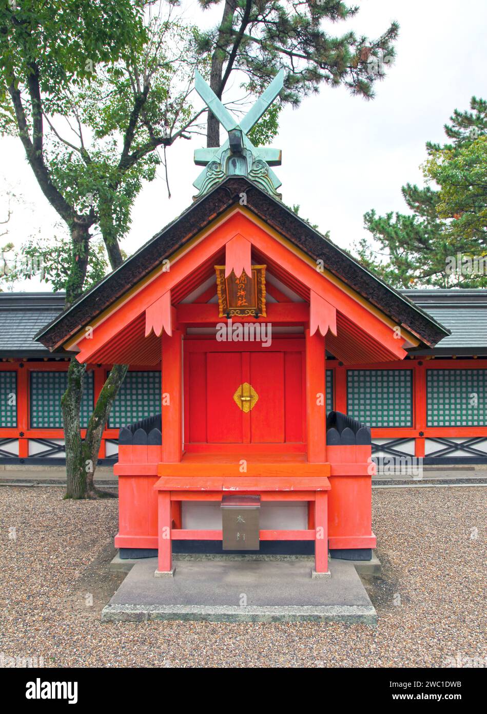 Grande Santuario Sumiyoshi Taisha a Osaka, Giappone. Foto Stock